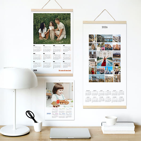 Calendari poster da parete -40% annuali 1 foglio - personal, collage, gira&volta, fogli staccabili